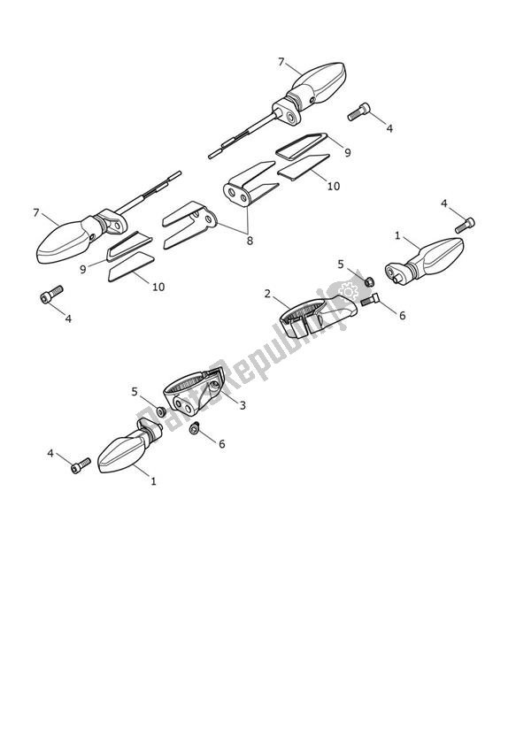 Alle onderdelen voor de Indicator van de Triumph Trident 660 2020 - 2024