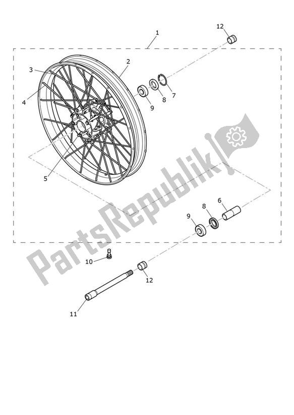 Todas las partes para Rueda Delantera de Triumph Tiger 1200 Rally PRO 1215 2022 - 2024