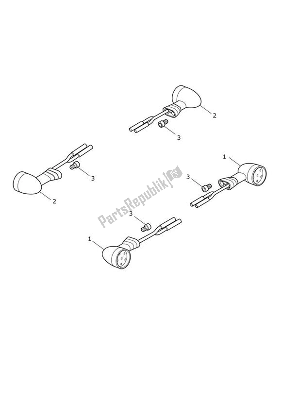 Todas as partes de Indicator With Cockpit do Triumph Thruxton RS 1200 2020 - 2024