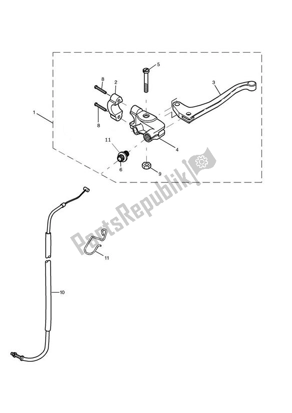 All parts for the Clutch Control of the Triumph Speed Four 599 2002 - 2006