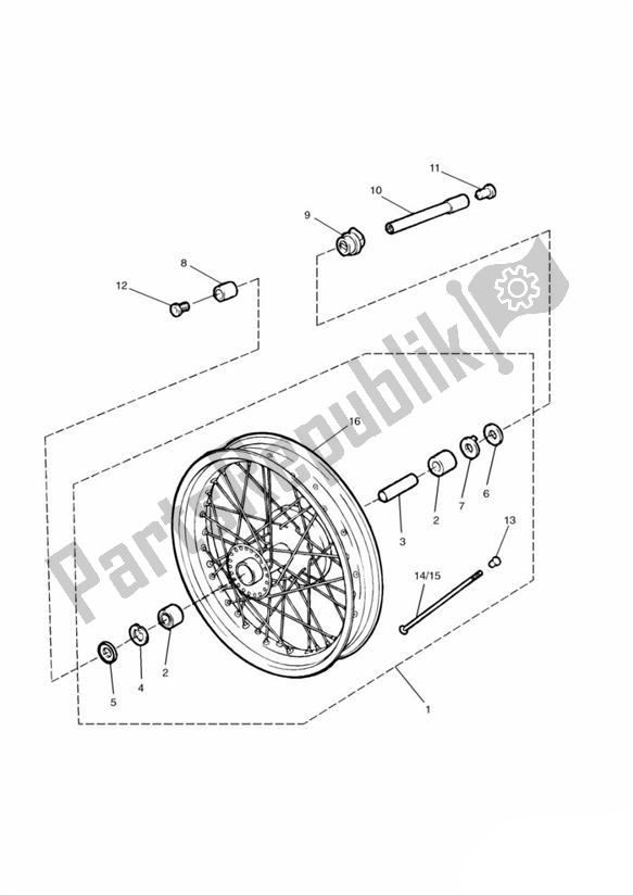 Tutte le parti per il Ruota Anteriore del Triumph Legend TT 885 1998 - 2001