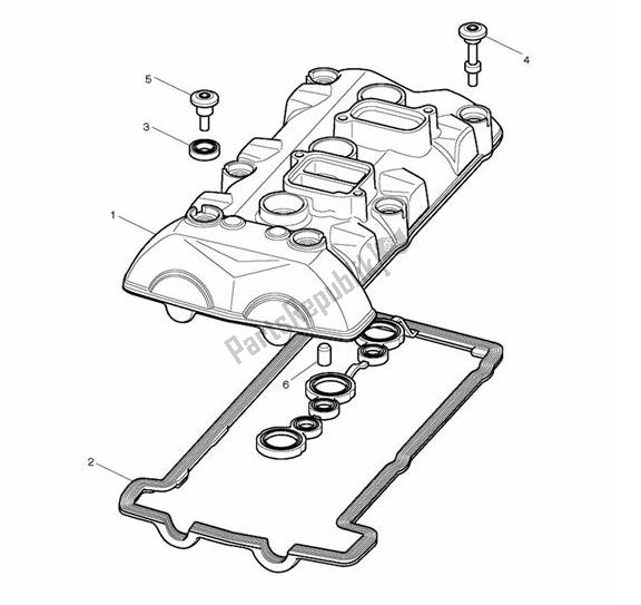 Toutes les pièces pour le Camshaft Cover du Triumph Tiger XRX From VIN 855532 1215 2018 - 2021