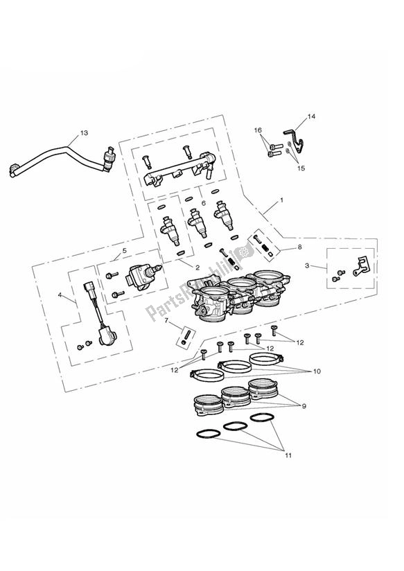 Todas as partes de Injection do Triumph Daytona 675 UP TO VIN 564947 2006 - 2017