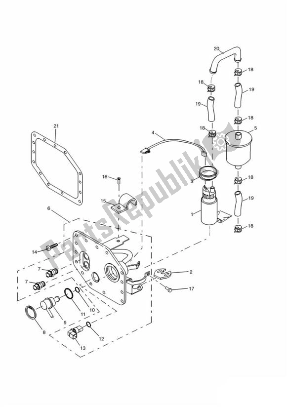 Wszystkie części do Fuel Pump Up To Vin207554 Triumph Daytona 955I From VIN 132513 1997 - 2006