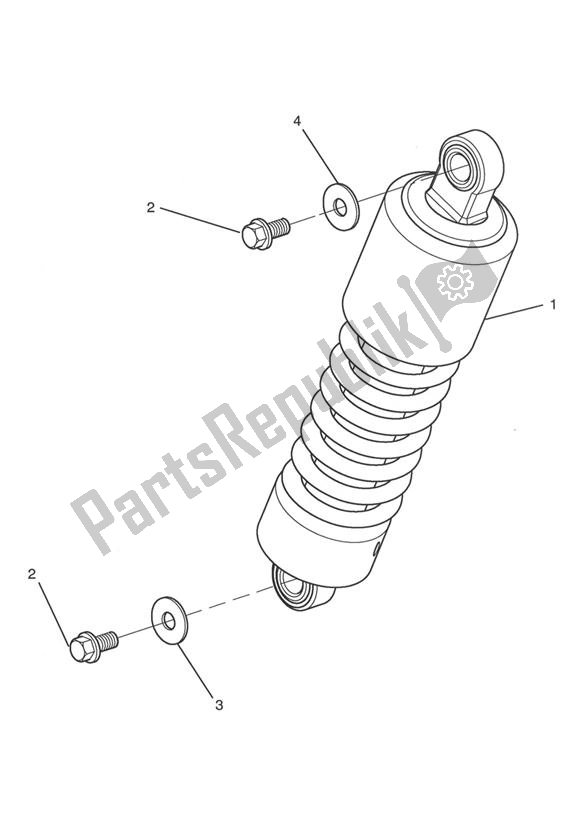 Alle onderdelen voor de Rear Suspension Units van de Triumph Rocket III Roadster 2294 2010 - 2017