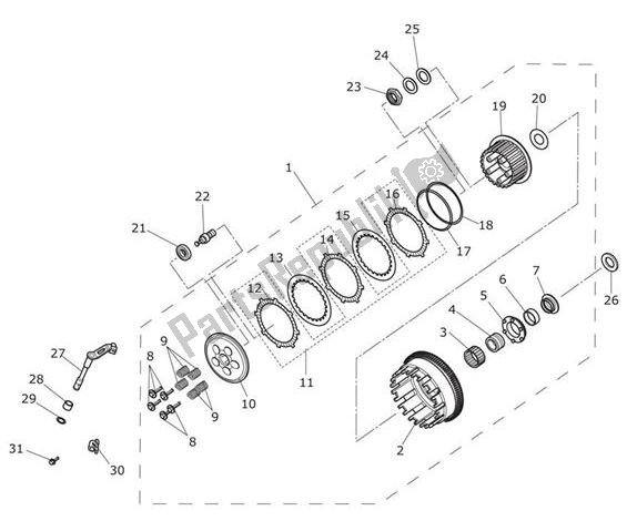 Tutte le parti per il Frizione del Triumph Tiger XRX From VIN 855532 1215 2018 - 2021