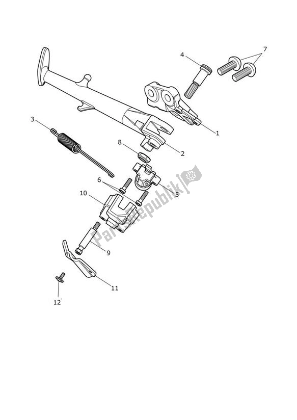 Toutes les pièces pour le Béquille du Triumph Street Triple R From VIN BF 1297 765 2021 - 2024