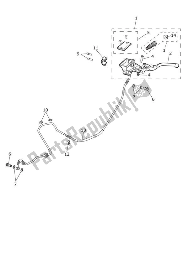 Alle onderdelen voor de Clutch Control - Explorer Xca van de Triumph Explorer XCA 1215 2015 - 2017