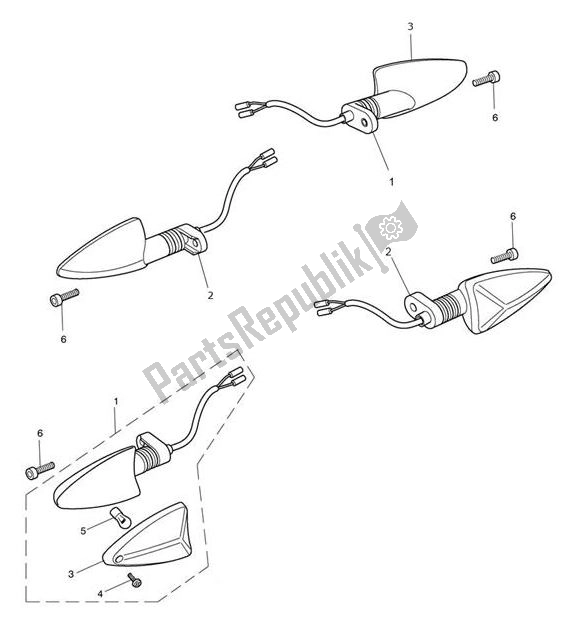 Alle onderdelen voor de Indicator Conventionally van de Triumph Speed Triple S From VIN 867685 1050 2018 - 2021