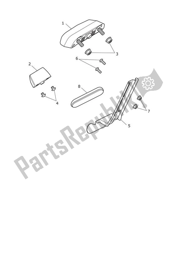 Tutte le parti per il Rear Light All Ace Except Ca del Triumph Bonneville T 120 Black UP TO VIN AD 0138 +acecafe 1200 2021