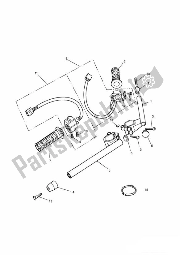 Todas as partes de Handlebar Switch do Triumph Daytona 900 & 1200 885 1992 - 1997