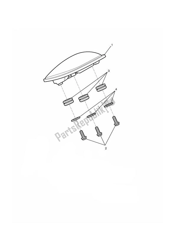 All parts for the Rear Light of the Triumph Thunderbird Commander 1699 2014 - 2016