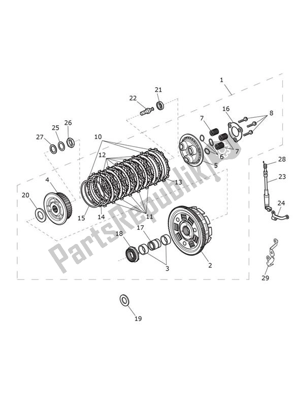 Toutes les pièces pour le Embrayage du Triumph Bonneville T 100 Black From 2016 900 2017 - 2021