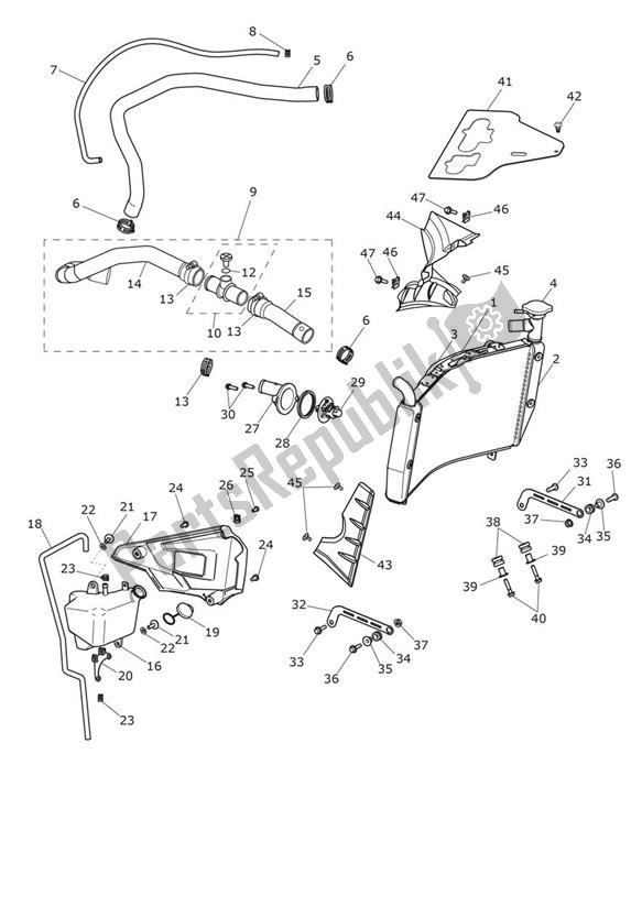 Tutte le parti per il Cooling - Explorer Xr del Triumph Explorer XR 1215 2012 - 2019