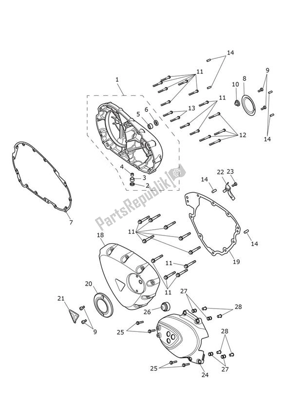 Tutte le parti per il Engine Cover - Speed Twin From Vin Ae2311 del Triumph Speed Twin From VIN AE 2311 1200 2021 - 2024