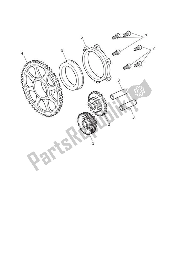 Alle onderdelen voor de Sprag Clutch van de Triumph Tiger 1200 GT Explorer 1215 2022 - 2024