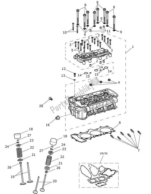 Todas las partes para Cylinder Head Valves de Triumph Tiger 1200 XRX 1215 2018 - 2020