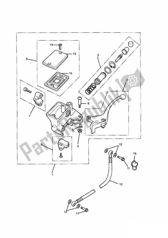 All parts for the Clutch Control - T400 of the Triumph Tiger T 400 Carbs 885 1993 - 1998