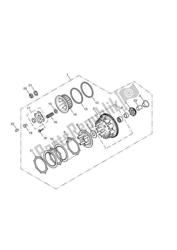 All parts for the Clutch Up To Vin 210261 of the Triumph Speed Four 599 2002 - 2006