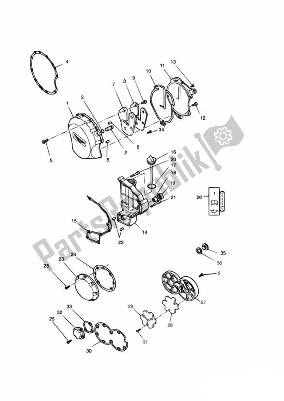 Alle onderdelen voor de Engine Cover Black van de Triumph Sprint 900 Carburator 885 1991 - 1998