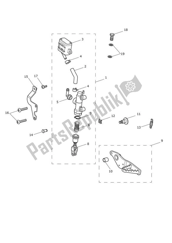 Toutes les pièces pour le Master Cylinder Assy Rear - Explorer Xrt du Triumph Explorer XRT 1215 2015 - 2017