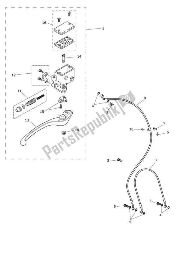 Todas as partes de Master Cylinder Assy Front do Triumph Tiger 800 2010 - 2020