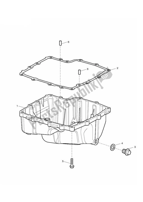 All parts for the Oil Sump of the Triumph Street Triple R UP TO VIN 560476 675 2008 - 2012