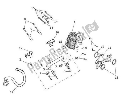 All parts for the Injection of the Triumph Scrambler 1200 XE UP TO AC 8498 2019 - 2021