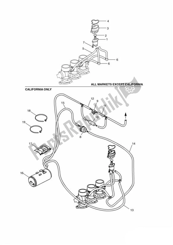 Wszystkie części do Evap System Idle Speed Control From Vin 092883 Triumph Sprint ST 955I UP TO VIN 139276 1999 - 2001