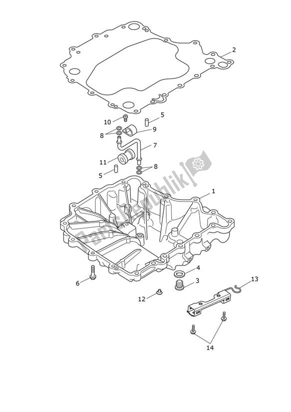 Tutte le parti per il Oil Sump del Triumph Tiger 1200 GT Explorer 1215 2022 - 2024