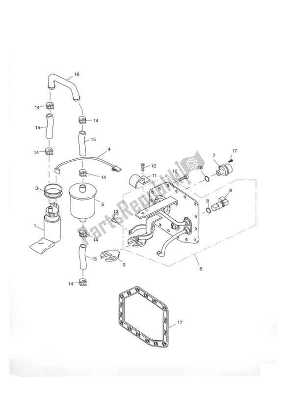 Toutes les pièces pour le Fuel Pump From 207447 du Triumph Tiger 955I Cast Wheels 2001 - 2006