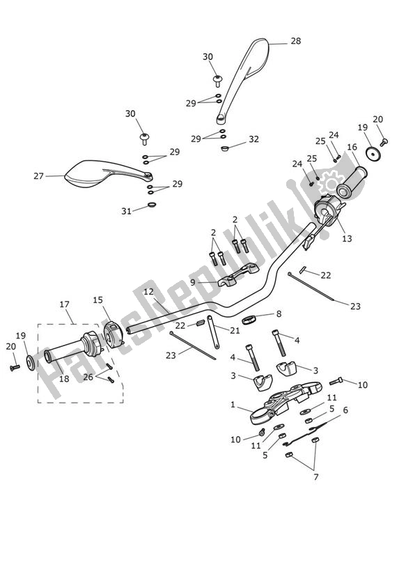 Todas las partes para Handlebar Switch de Triumph Street Triple R UP TO VIN 982751 765 2017 - 2020