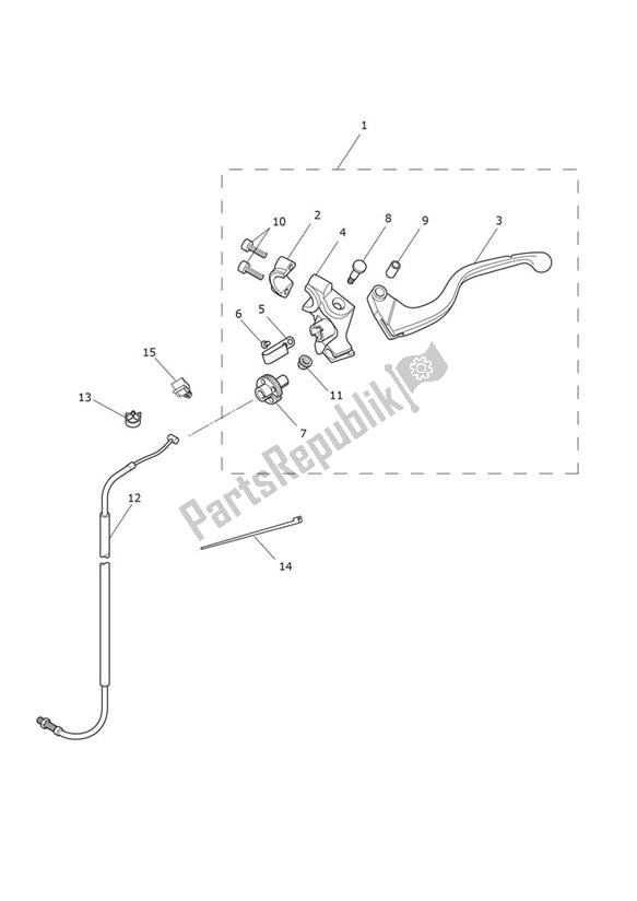 Tutte le parti per il Controllo Della Frizione del Triumph Daytona R From VIN 564948 675 2017 - 2018