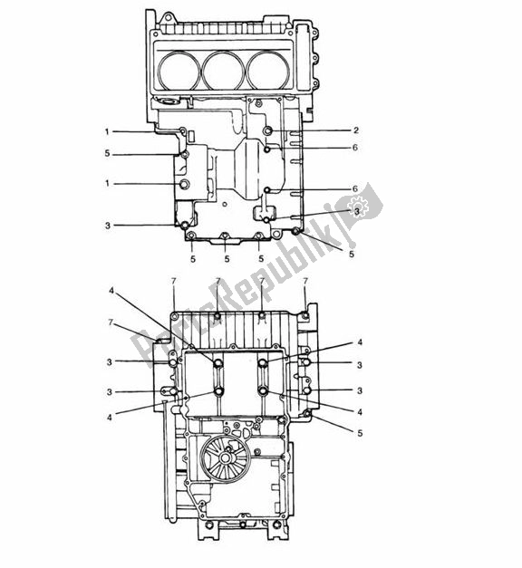 Wszystkie części do Crankcase Screws From Vin009873 Triumph Trident 750 & 900 748 1990 - 1998