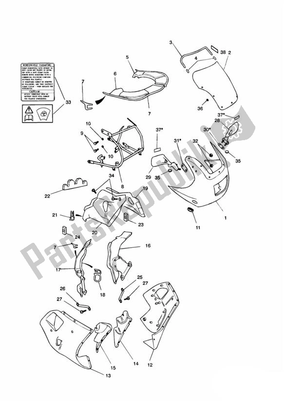 All parts for the Cockpit 3zylinder of the Triumph Trophy UP TO VIN 29155 1215 2012 - 2017