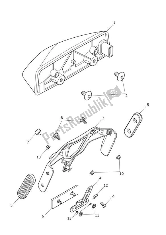 Tutte le parti per il Luce Posteriore del Triumph Tiger 1200 GT PRO 1215 2022 - 2024