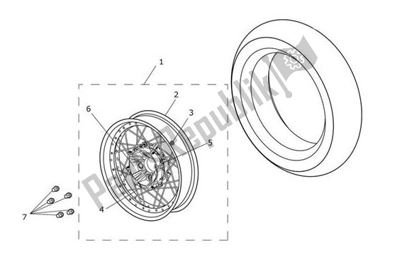 Todas as partes de Roda Traseira do Triumph Tiger 1200 XCA 1215 2018 - 2021