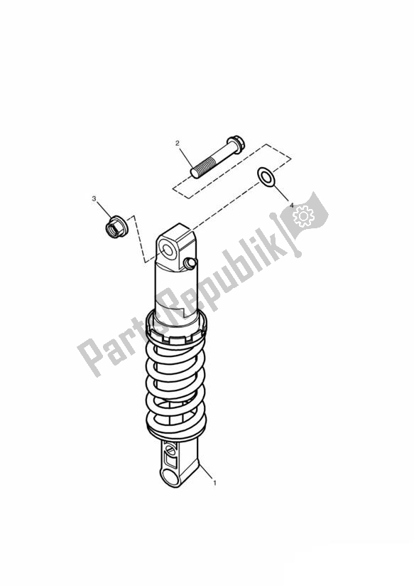 Toutes les pièces pour le Rear Suspension Unit From Vin029156-030371 du Triumph Daytona 900 & 1200 885 1992 - 1997