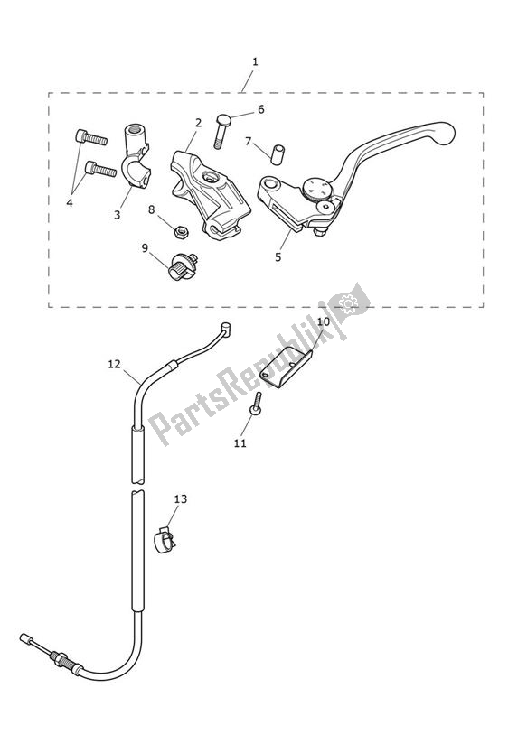 All parts for the Clutch Control of the Triumph Tiger 900 GT UP TO BP 6440 888 2020 - 2021