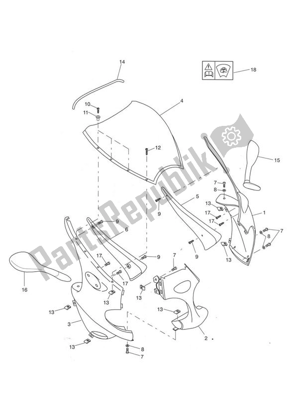 All parts for the Cockpit of the Triumph Sprint ST 955I UP TO VIN 139276 1999 - 2001