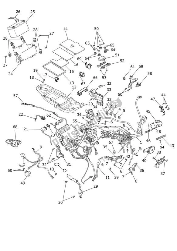 Tutte le parti per il Materiale Elettrico del Triumph Scrambler 1200 XE From AC 8499 2019 - 2021