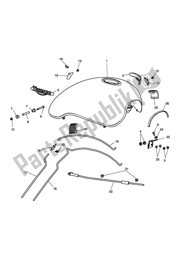 Todas las partes para Depósito De Combustible de Triumph Rocket III 2294 2004 - 2012