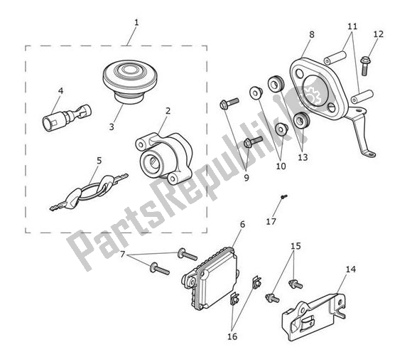 Todas as partes de Lockset Ignition do Triumph Bobber Black 1200 2018 - 2021