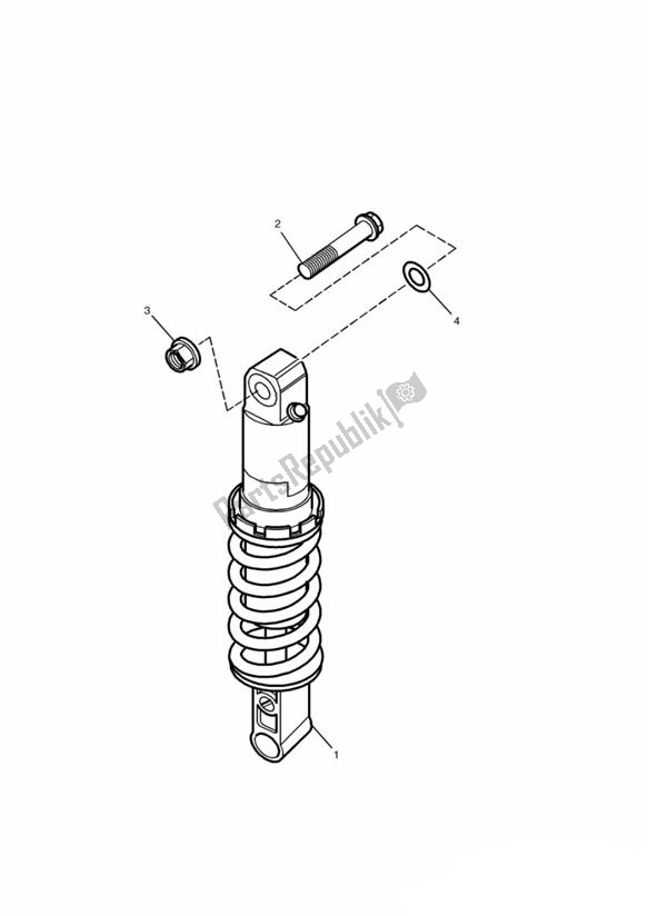 Wszystkie części do Rear Suspension Unit From Vin034810-xxxxxx Triumph Daytona 900 & 1200 885 1992 - 1997