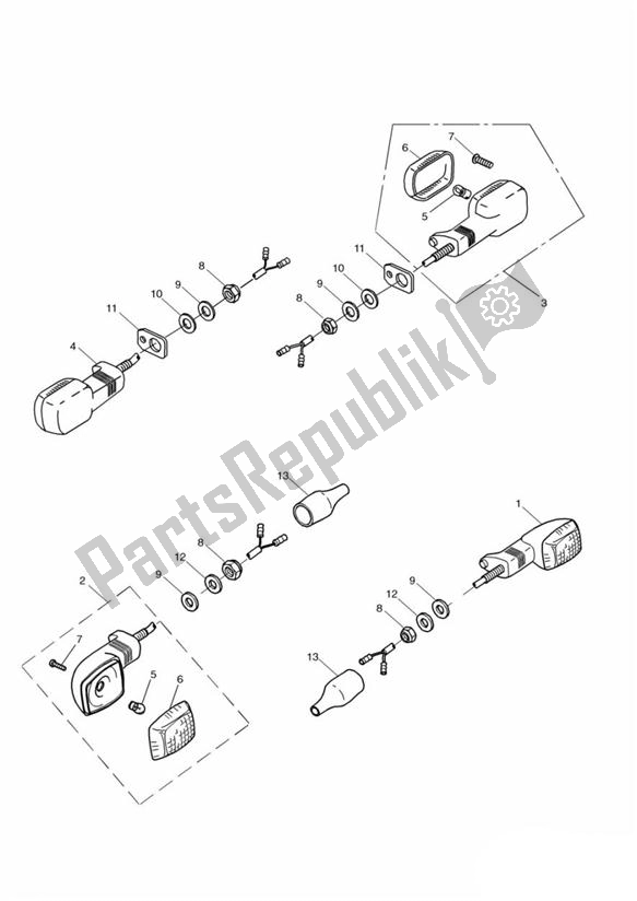 Toutes les pièces pour le Indicator du Triumph Sprint RS 955 UP TO VIN 139276 1999 - 2002