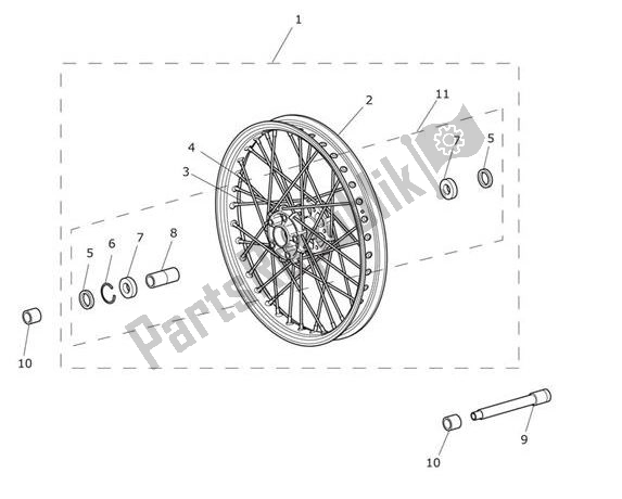 Toutes les pièces pour le Roue Avant du Triumph Tiger XCX From VIN 855532 1215 2018 - 2020