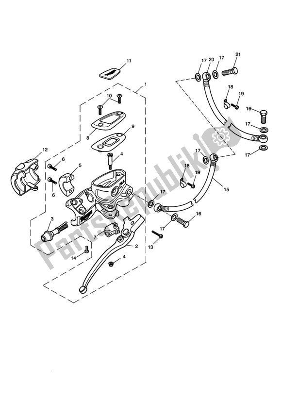 Todas las partes para Master Cylinder Assy Front de Triumph Speedmaster EFI From VIN 469050 865 2008 - 2017