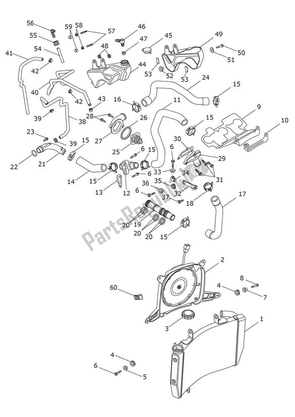 Toutes les pièces pour le Refroidissement du Triumph Street Triple RS UP TO VIN 965682 765 2017 - 2020