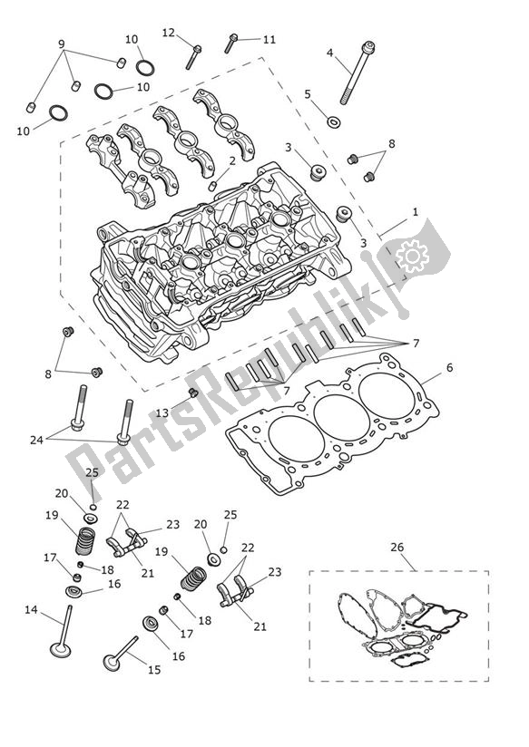 Todas las partes para Cabeza De Cilindro de Triumph Speed Triple 1200 RR 1160 2021 - 2024