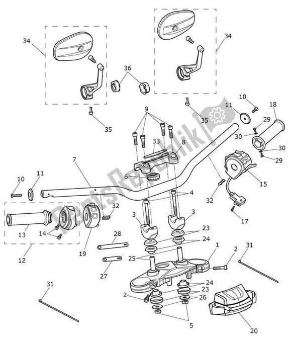 All parts for the Handlebar Switch of the Triumph Speed Triple RS From VIN 867601 1050 2018 - 2020